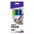 Pentel Color Pencils, 1.98 mm, H (#3), Assorted Lead/Barrel Colors, 24PK CB8-24